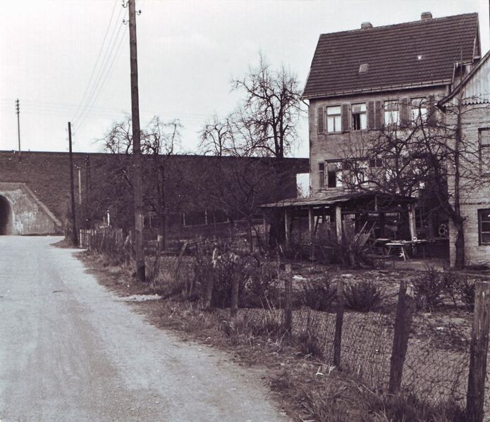 Datei:44 Moltkestrasse unterer Teil Schreinerei Hausmann 1955.jpg