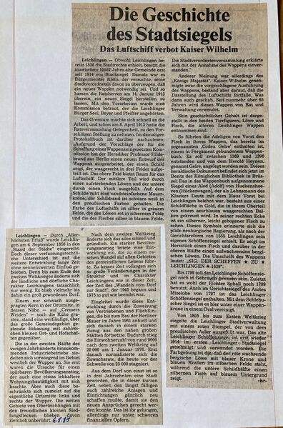 Datei:1985 08 06 Ztg Stadtwappen1.jpg