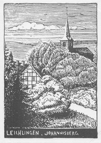 Datei:Leichlingen Federzeichnungen JosefErdmann003 Johannisberg 1918.jpg