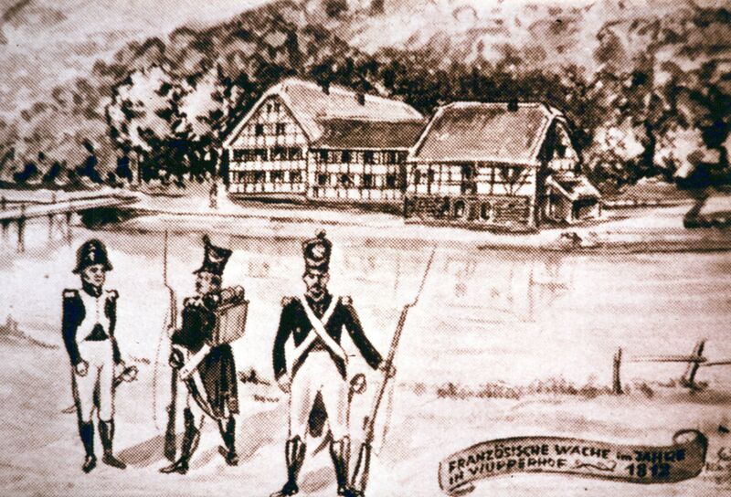 Datei:1812 Postkarte FranzösWacht Wupperhof.jpg